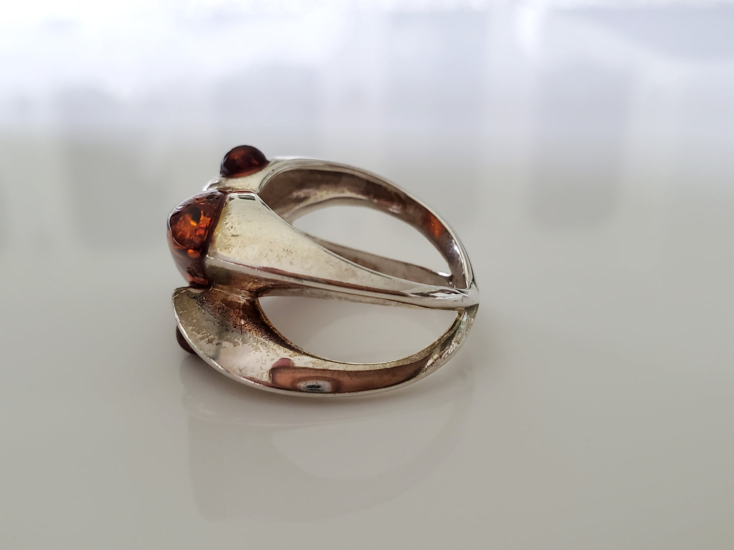 Sterling Silver Baltic Amber Ring