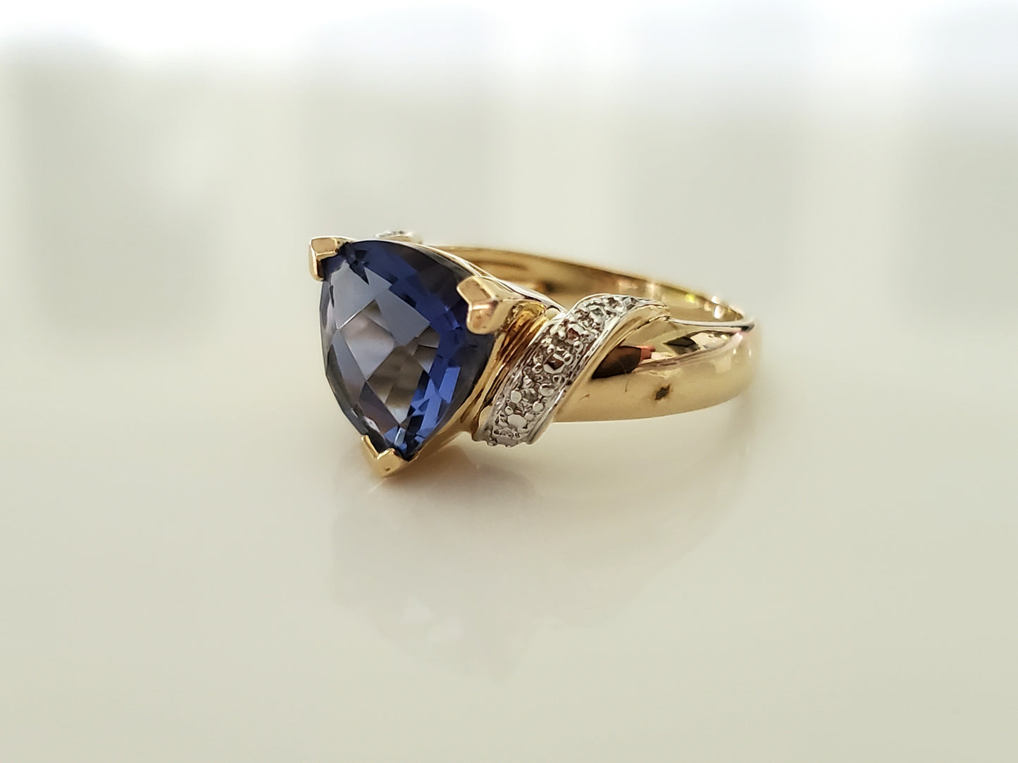 Vintage Ross Simon Blue Stone Sterling Ring