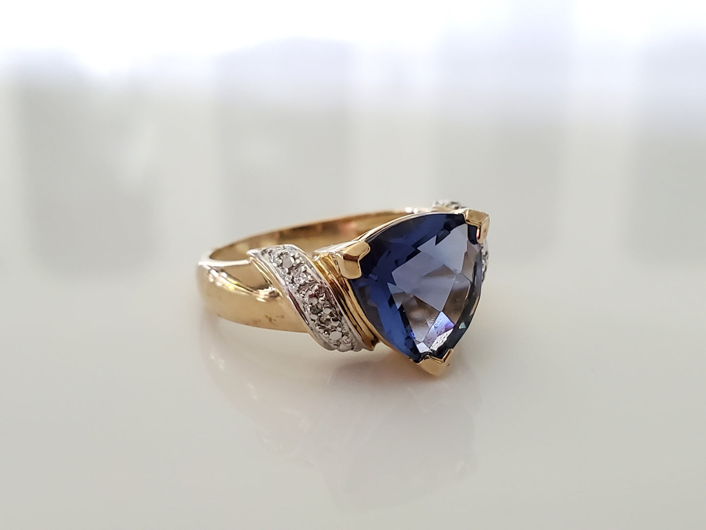 Vintage Ross Simon Blue Stone Sterling Ring