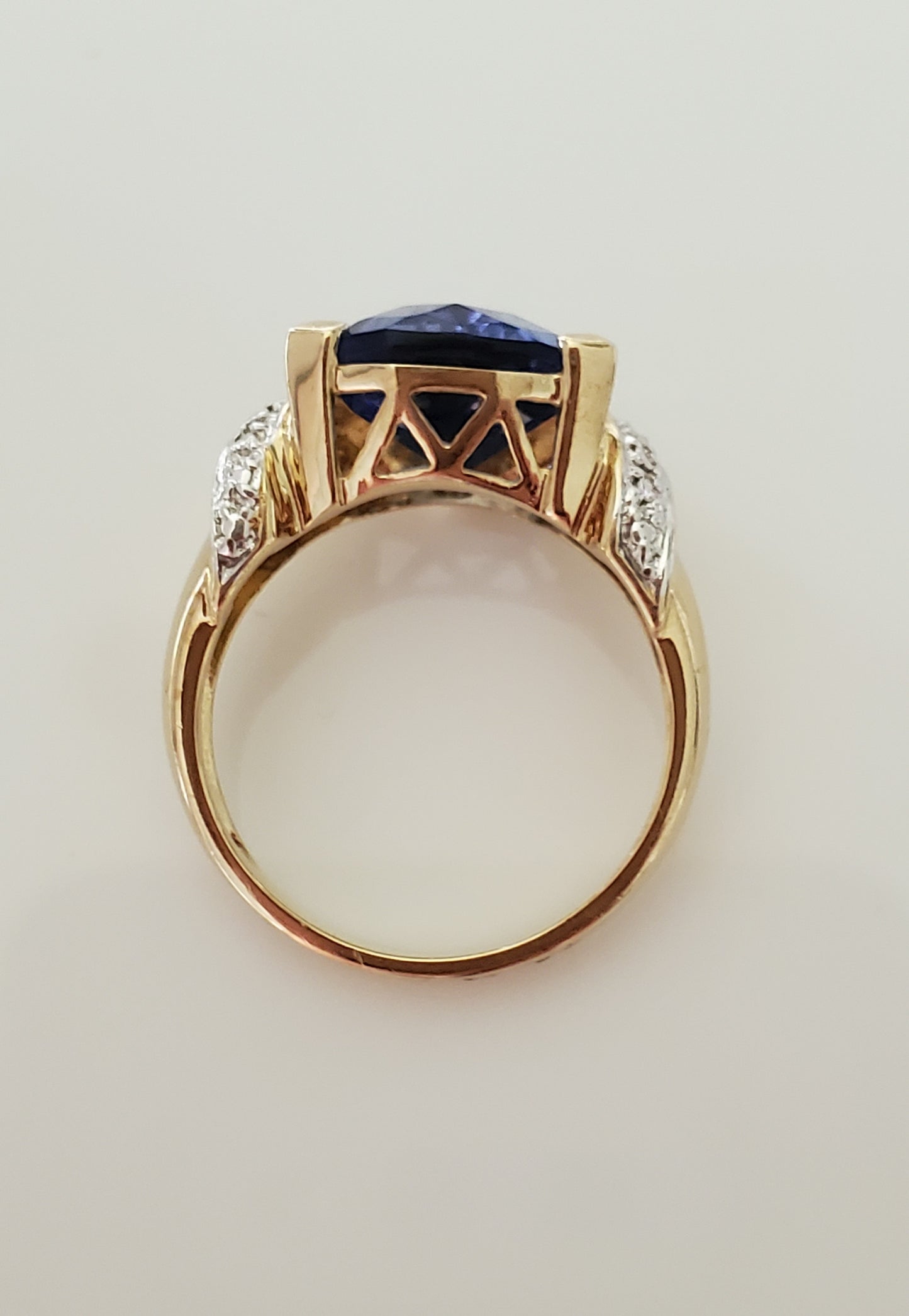 Vintage Ross Simon Blue Stone Sterling Ring