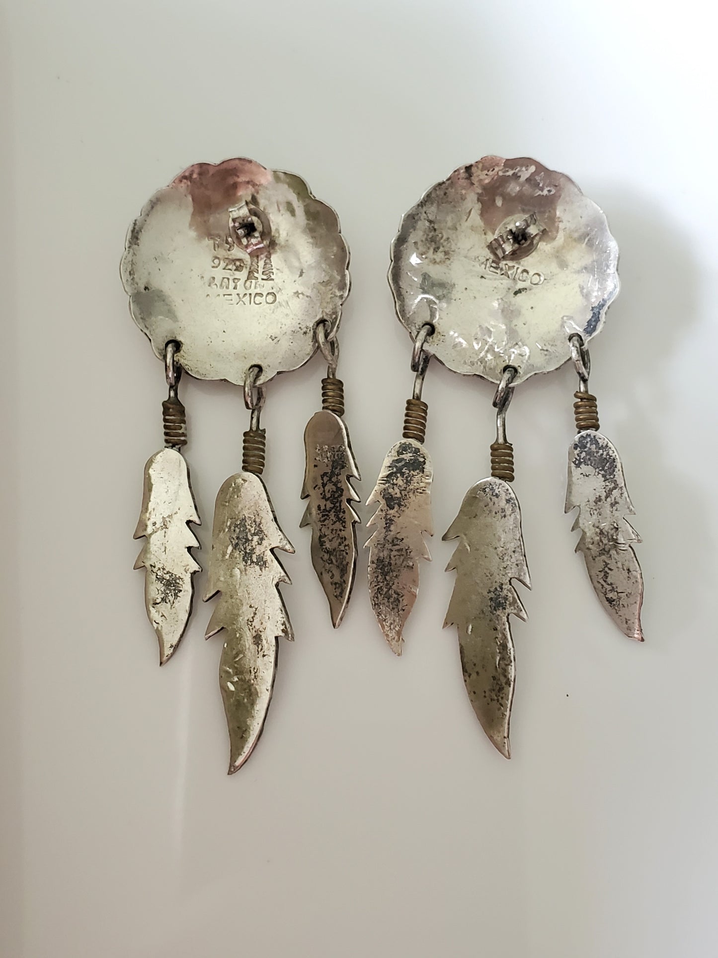 Sterling Silver Vintage Dream Catchers Post Earrings by Two Trees