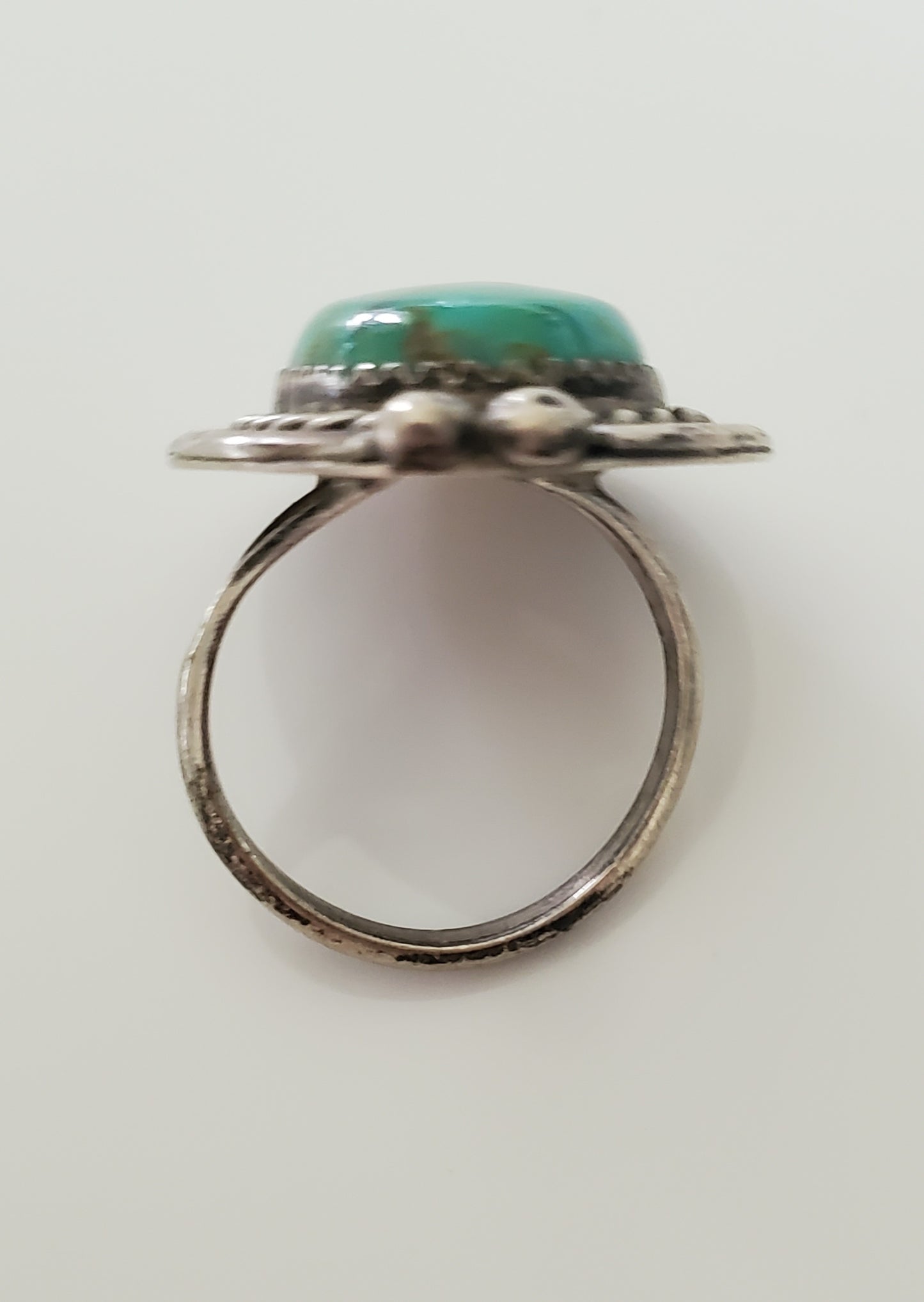 Vintage Southwestern Turquoise Sterling Silver Ring