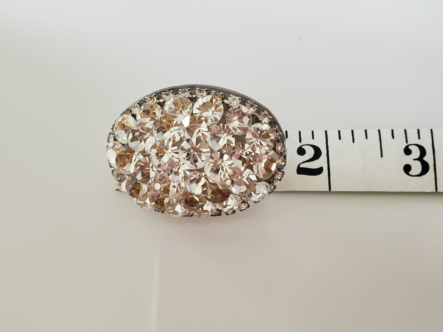 Vintage Chunky Rhinestone Clip-On Earrings