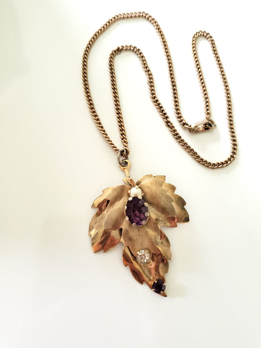 Vintage Maple Leaf Necklace