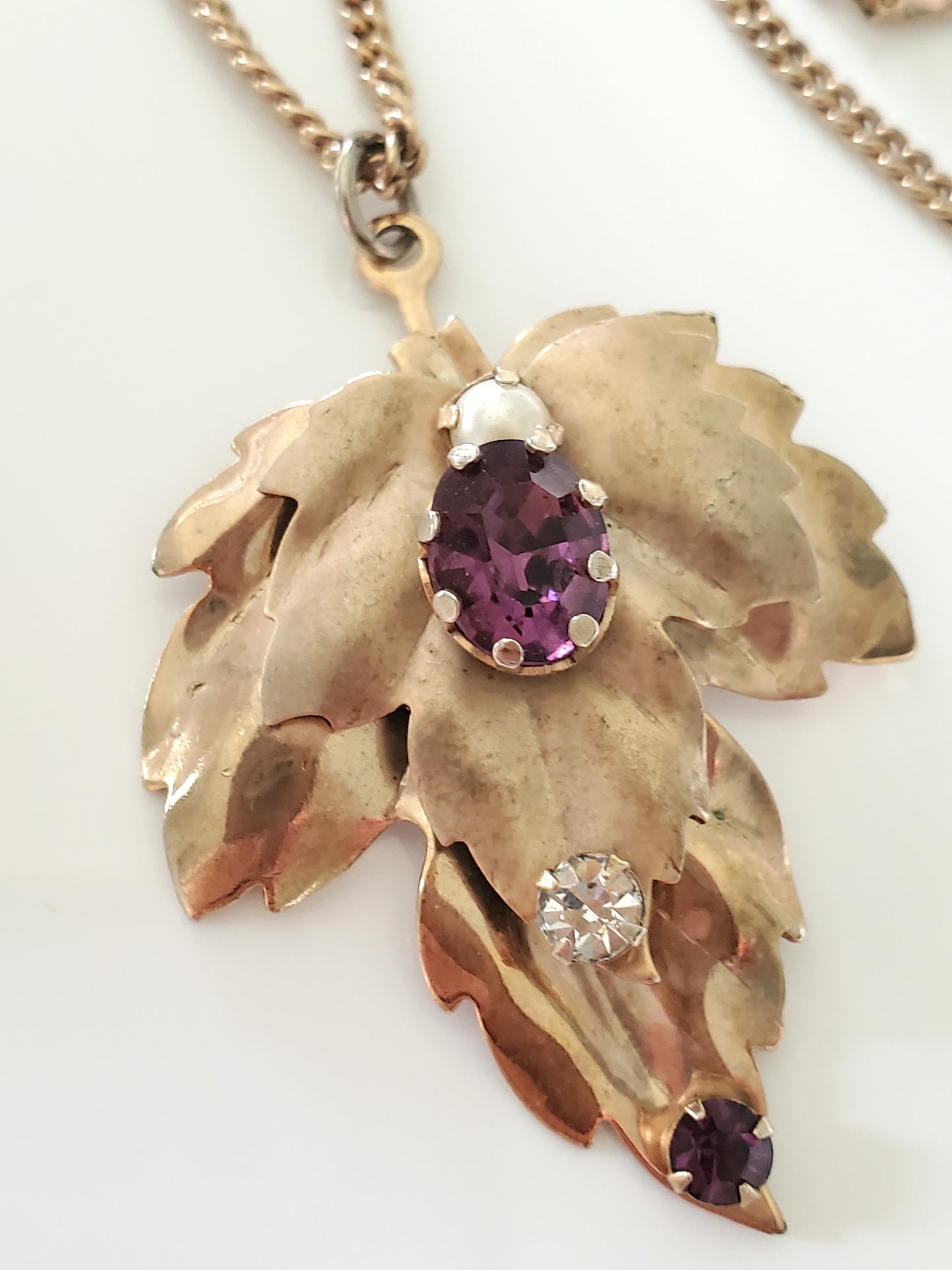 Vintage Maple Leaf Necklace