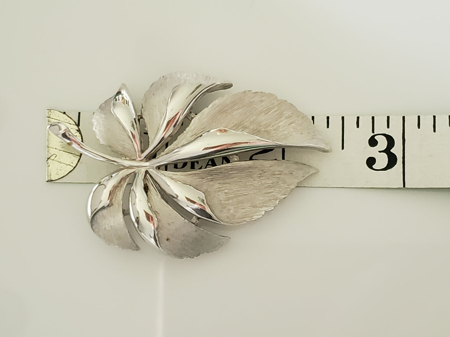 Vintage Mid-Century Crown Trifari Leaf Brooch