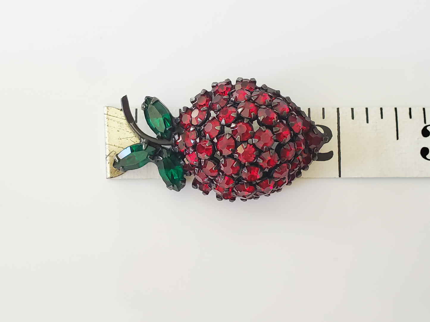 Vintage Warner Designer Strawberry Dome Brooch