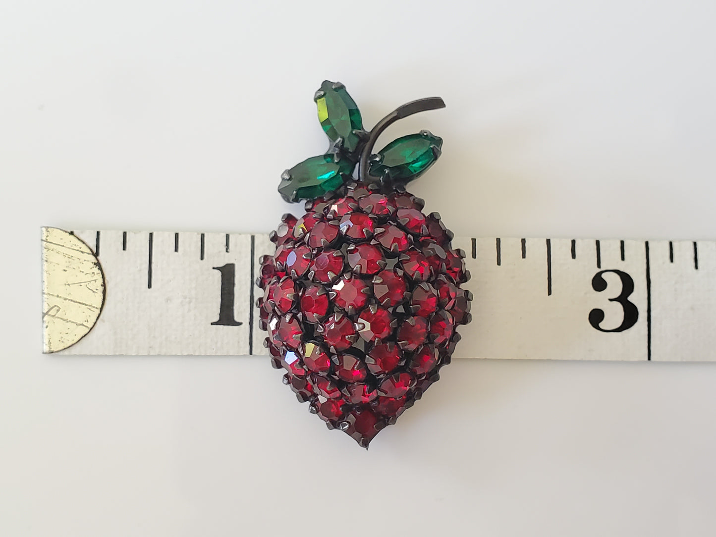 Vintage Warner Designer Strawberry Dome Brooch