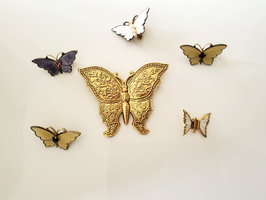 Vintage Lot of Butterfly Pin Brooch and Miscellaneous