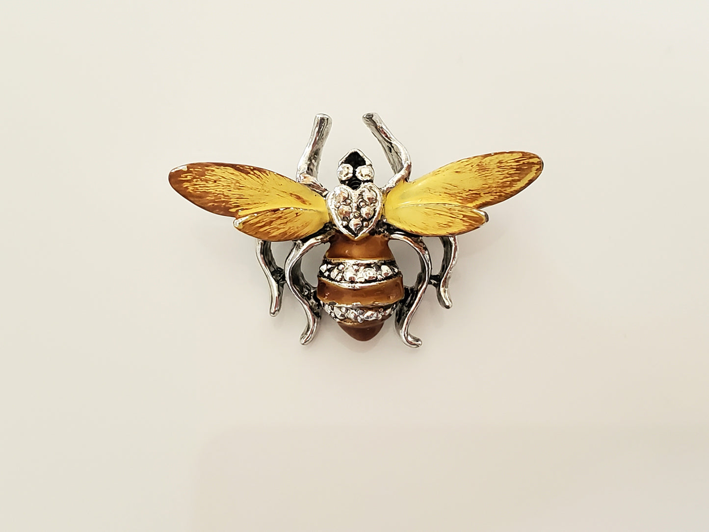 Enamel Metal Bumble Bee Brooch