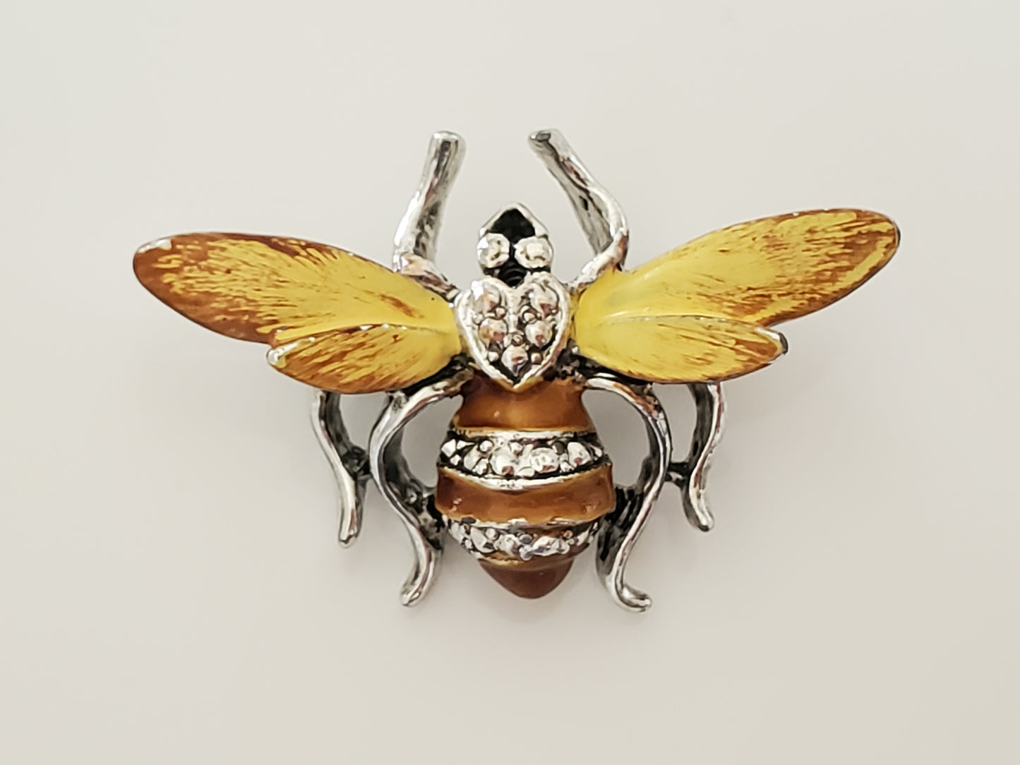 Enamel Metal Bumble Bee Brooch