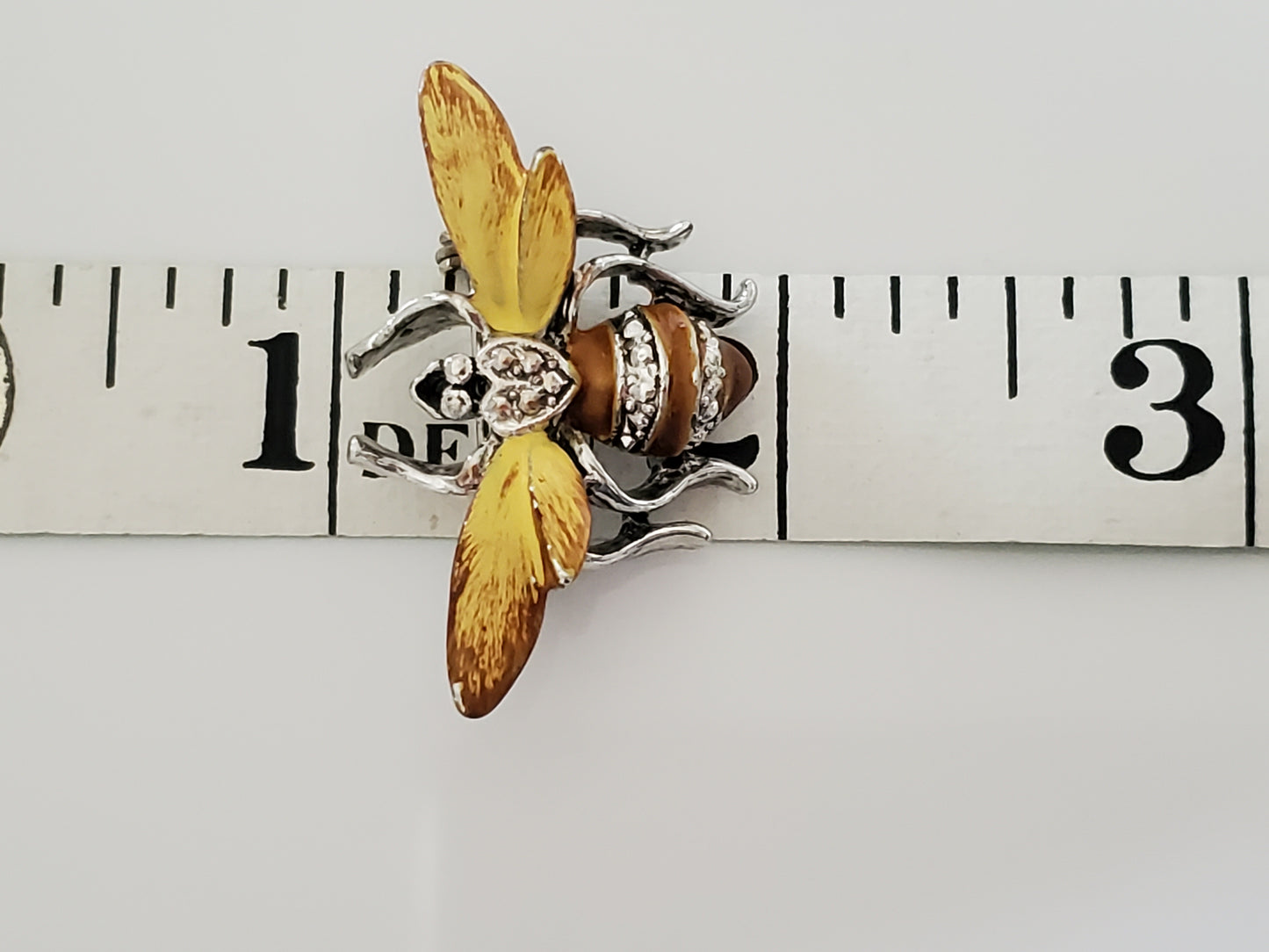 Enamel Metal Bumble Bee Brooch