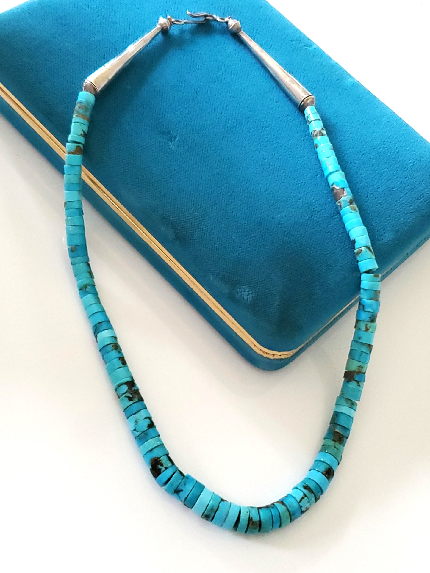 Vintage Kingman Turquoise Choker Necklace