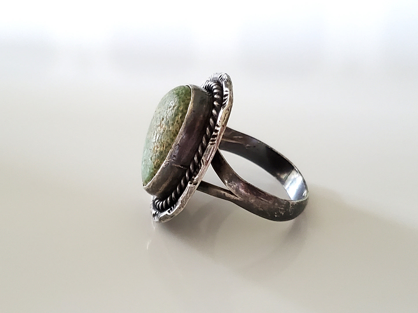 Vintage Green Turquoise Ring