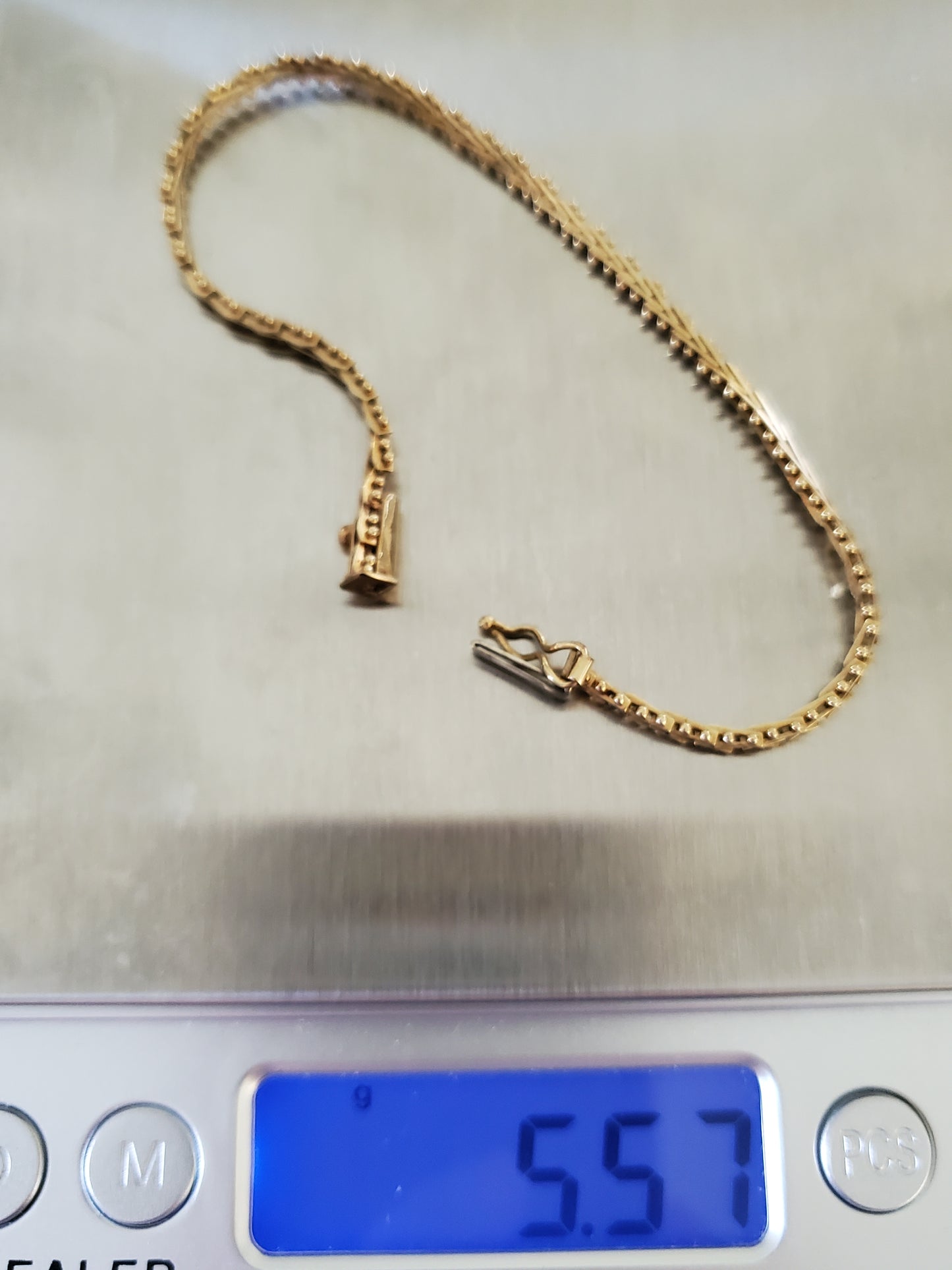 14K Imperial Gold Wheat Link Bracelet - 5.57g