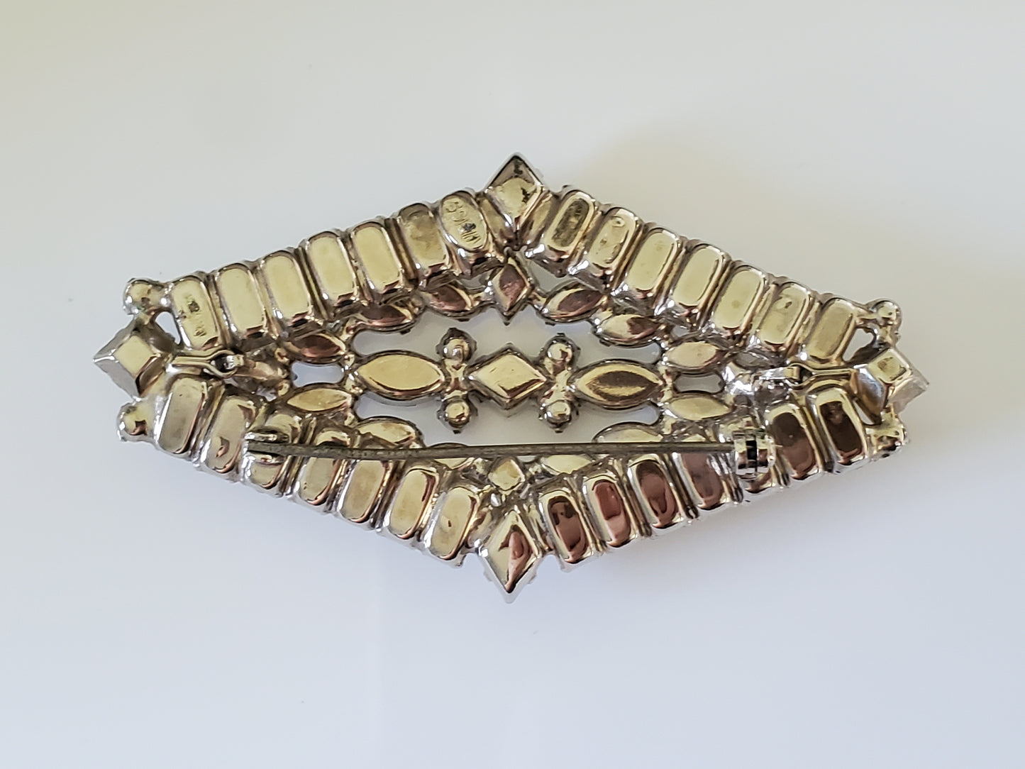 Vintage Mid-Century Large Weiss Rhinestone Brooch