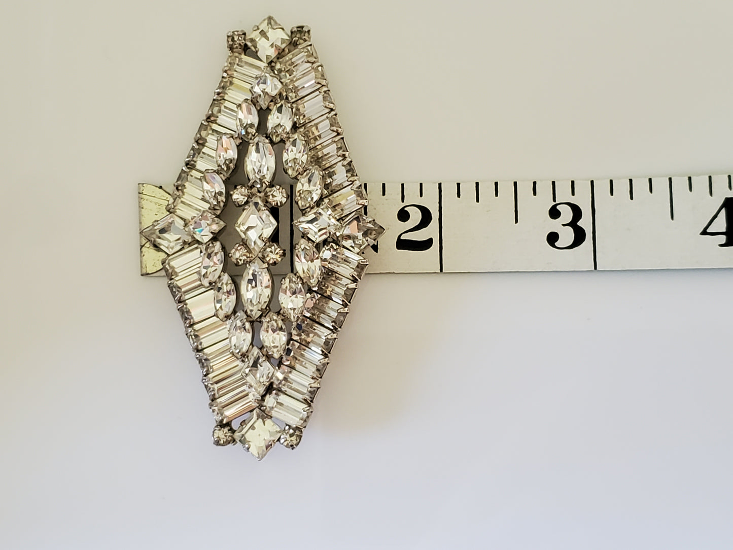 Vintage Mid-Century Large Weiss Rhinestone Brooch