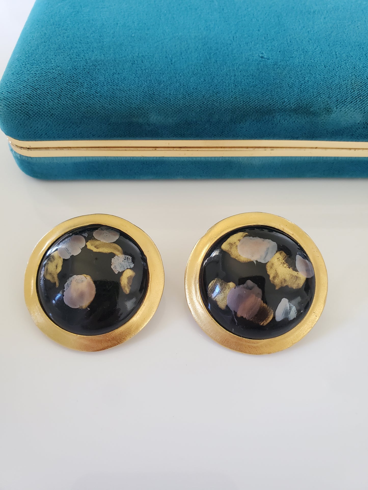 Vintage Les Bernard Designer Clip-On Earrings