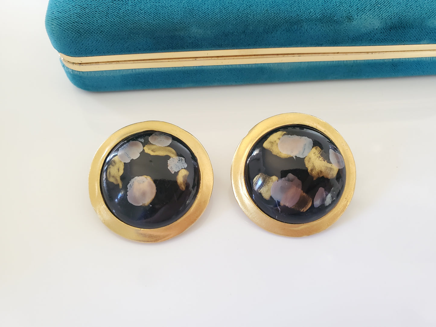 Vintage Les Bernard Designer Clip-On Earrings