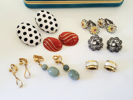 Vintage Lot of Clip On Earrings