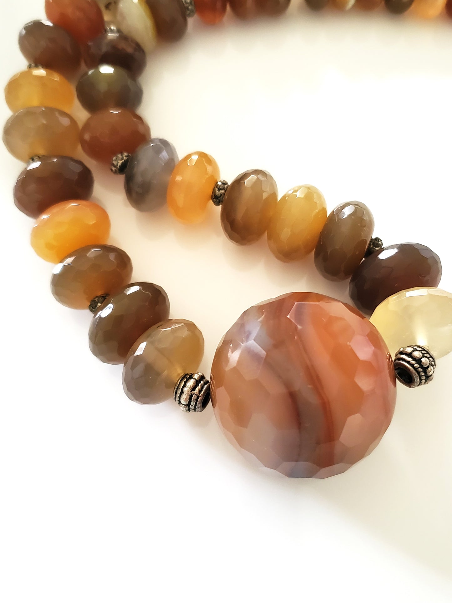 Faceted Red Sardonyx Choker Necklace