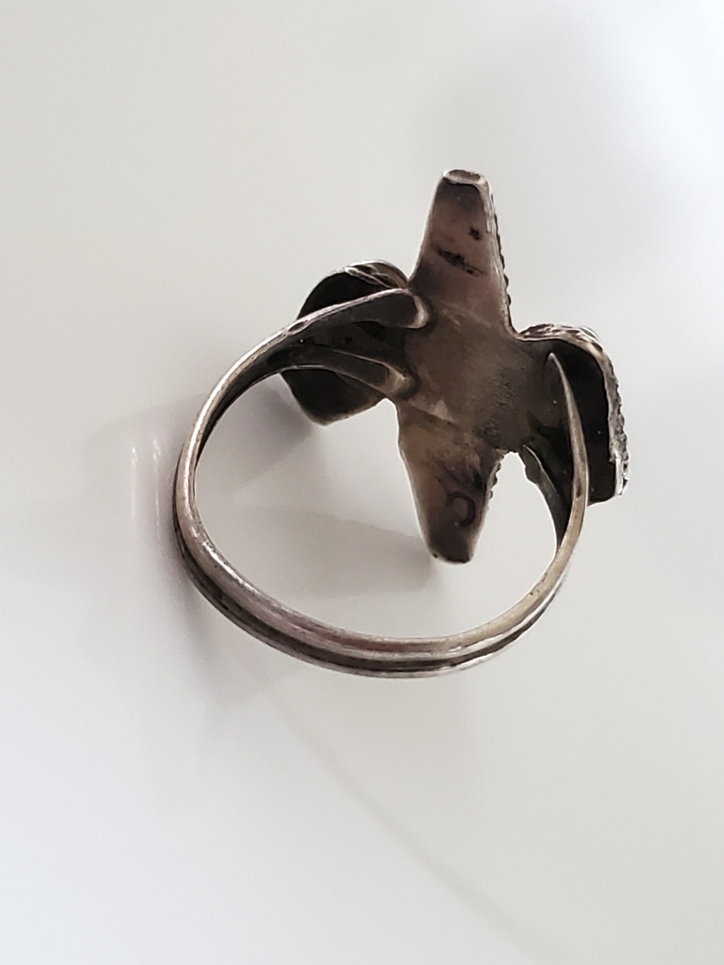 Vintage Native American Zuni Sterling Silver Thunderbird Ring