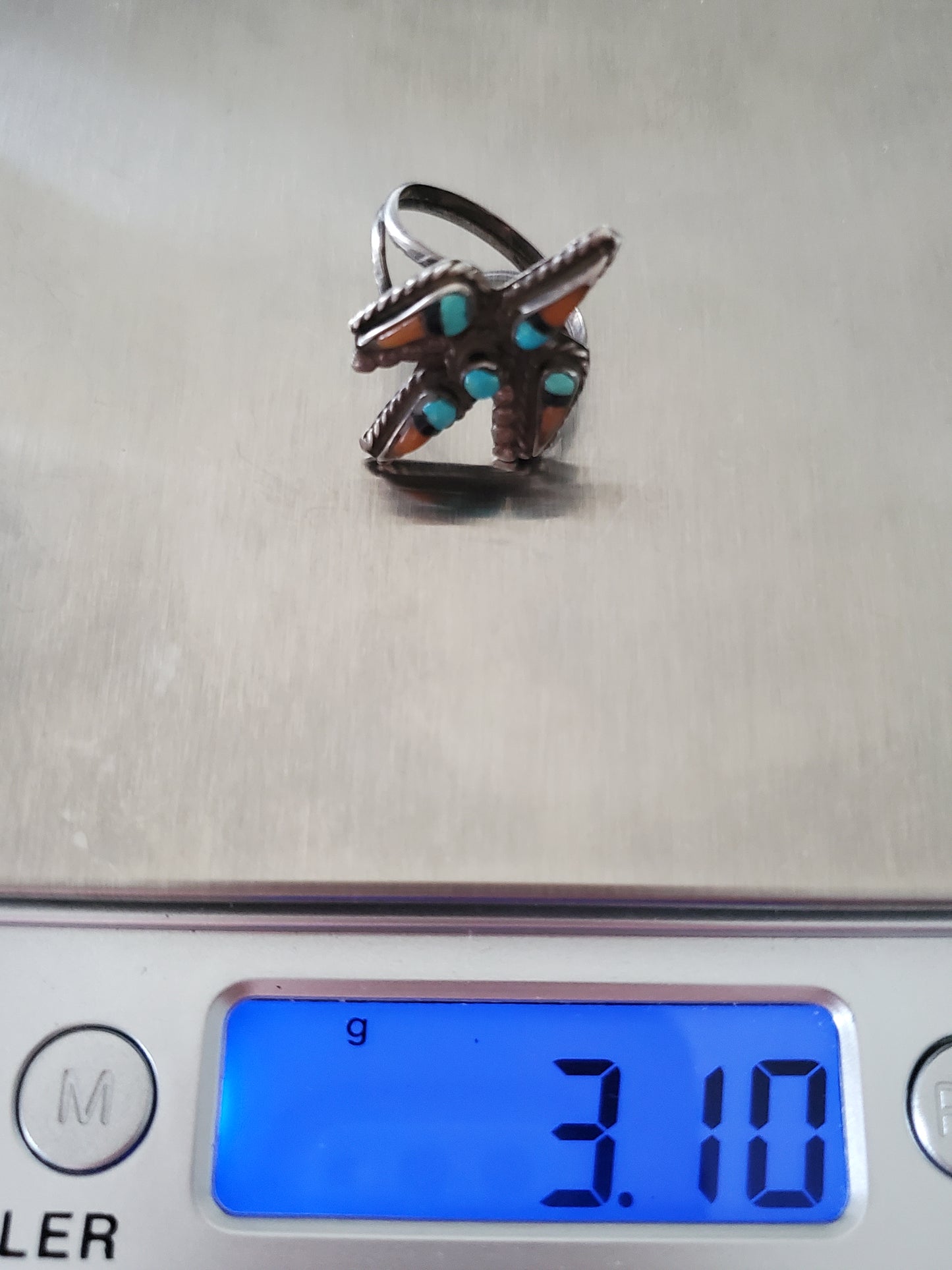 Vintage Native American Zuni Sterling Silver Thunderbird Ring