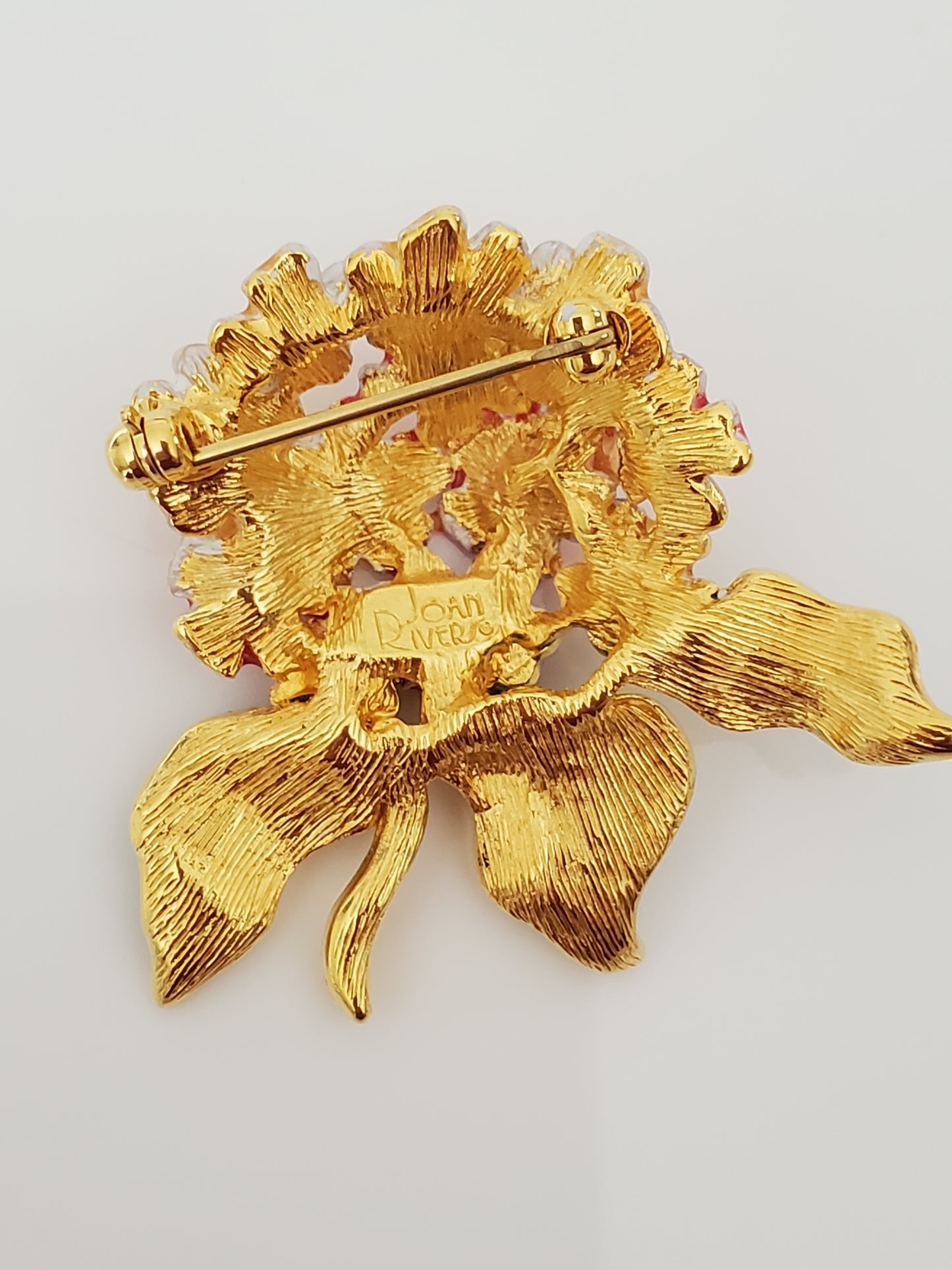 Vintage Joan Rivers Pink and Yellow Floral Bouquet Pin Brooch