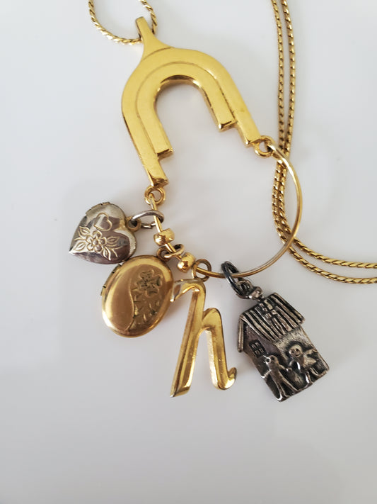 Vintage Monet Designer Charm Necklace