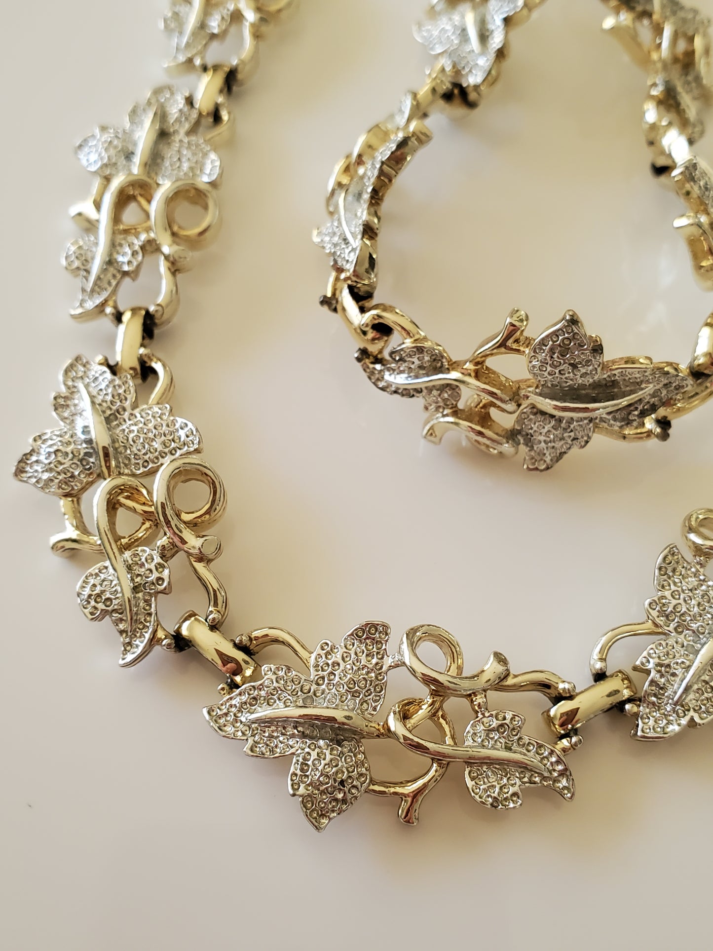 Vintage Maple Leaf Necklace and Bracelet