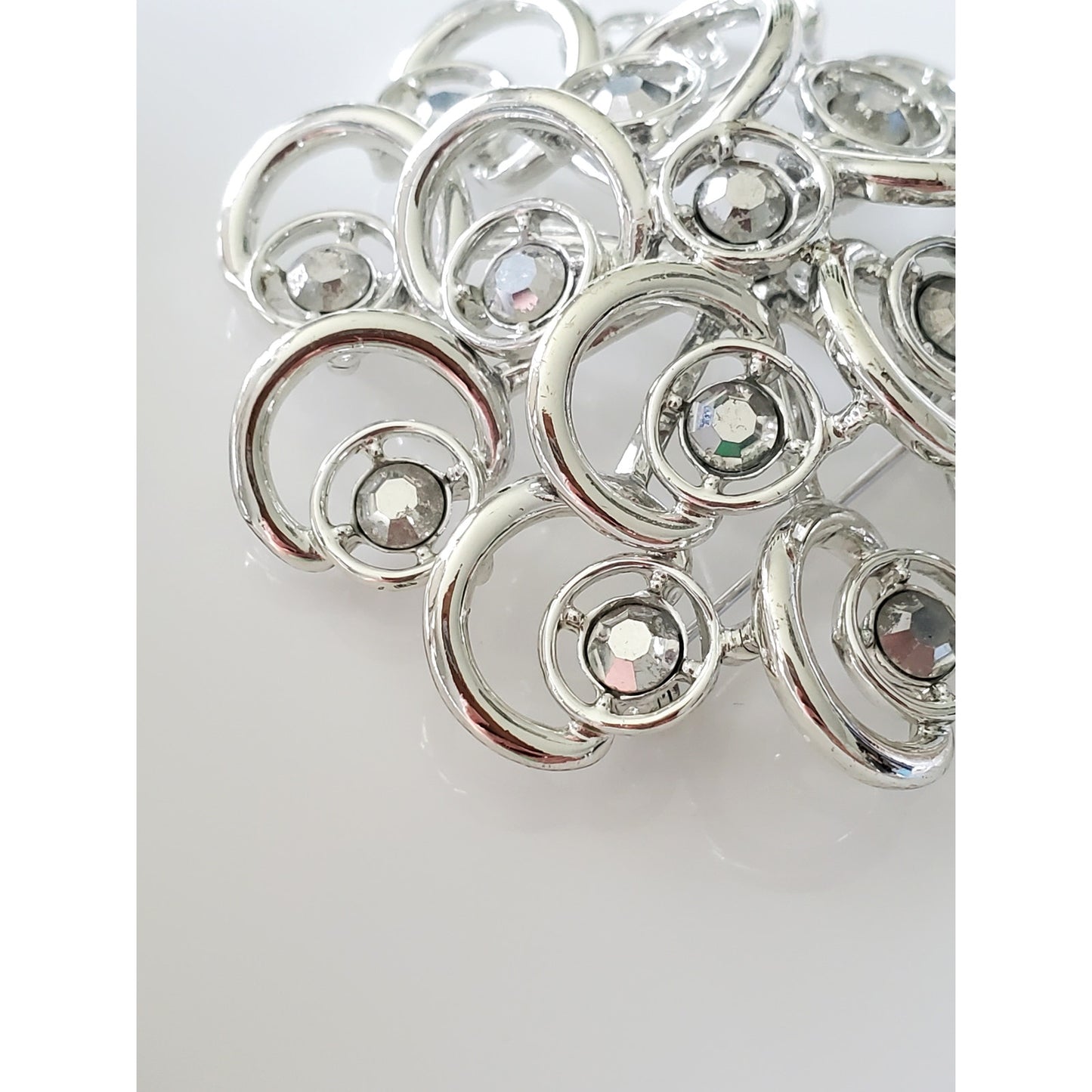 Vintage Large Sarah Coventry Silver Scroll Brooch