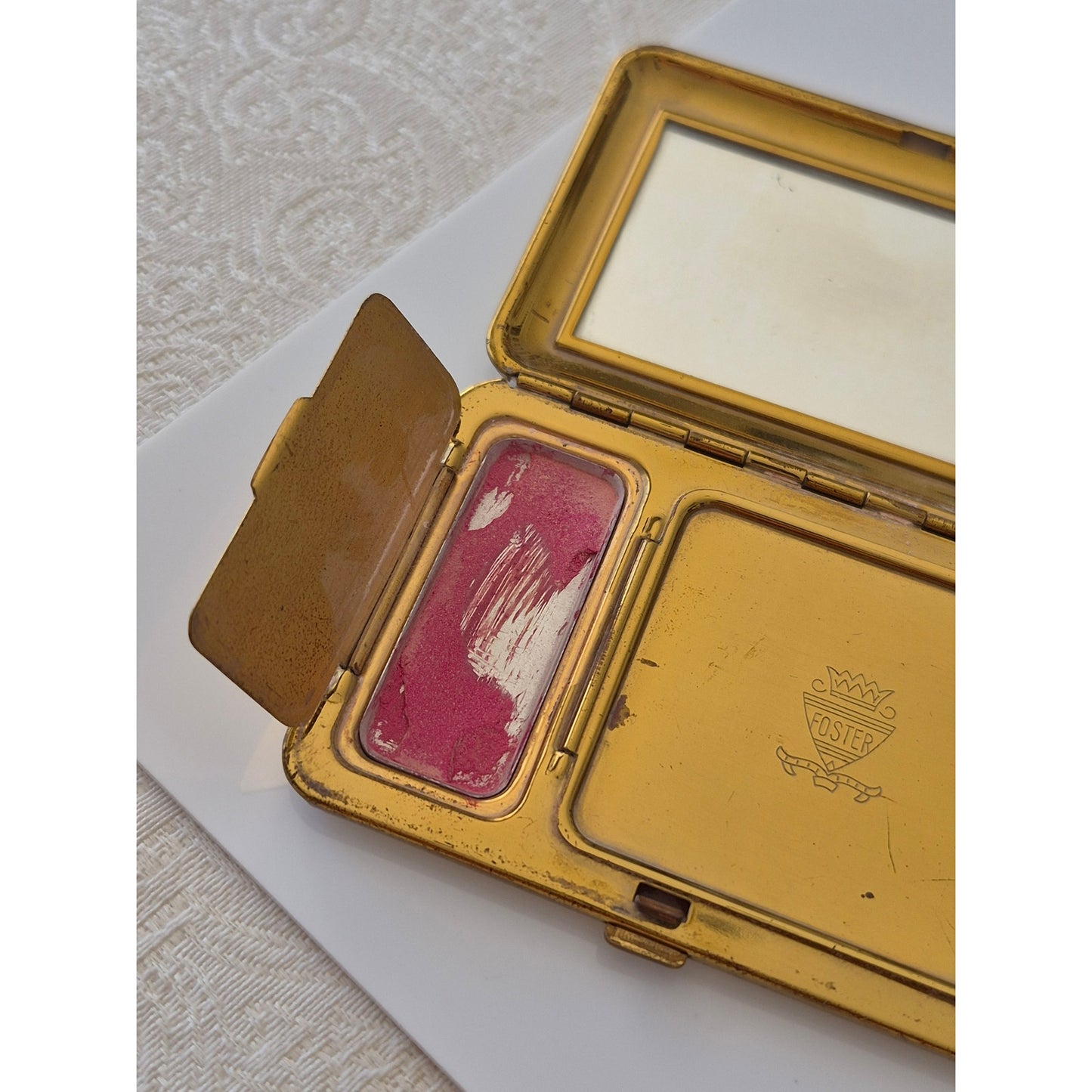 Vintage Rare Foster Designer Cream Terrier Compact