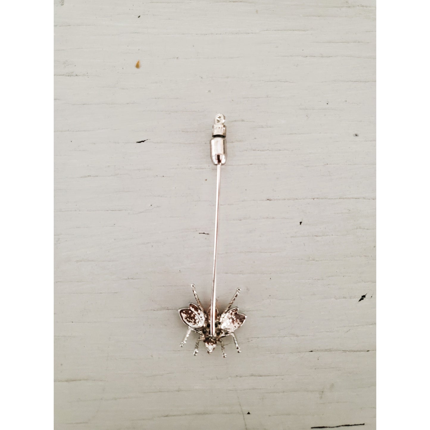 Vintage Silver Tone Bug Stick Pin