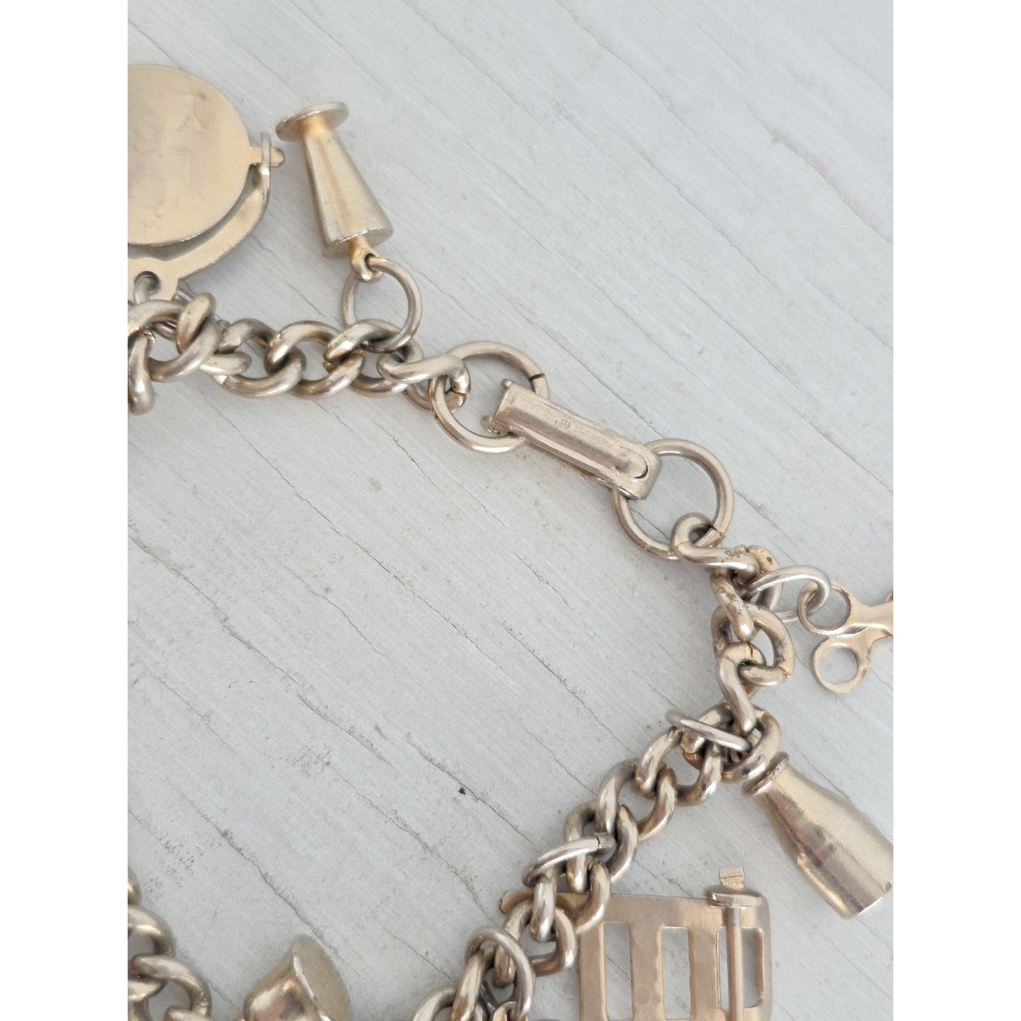 Vintage Silver-tone Charm Bracelet
