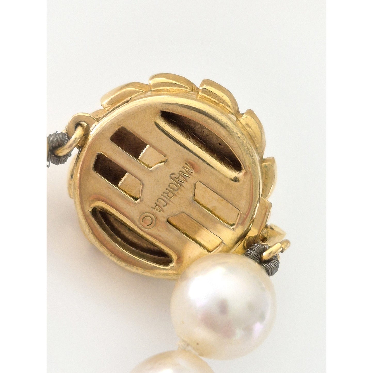 Vintage Majorica Single Strand Faux Pearl Necklace