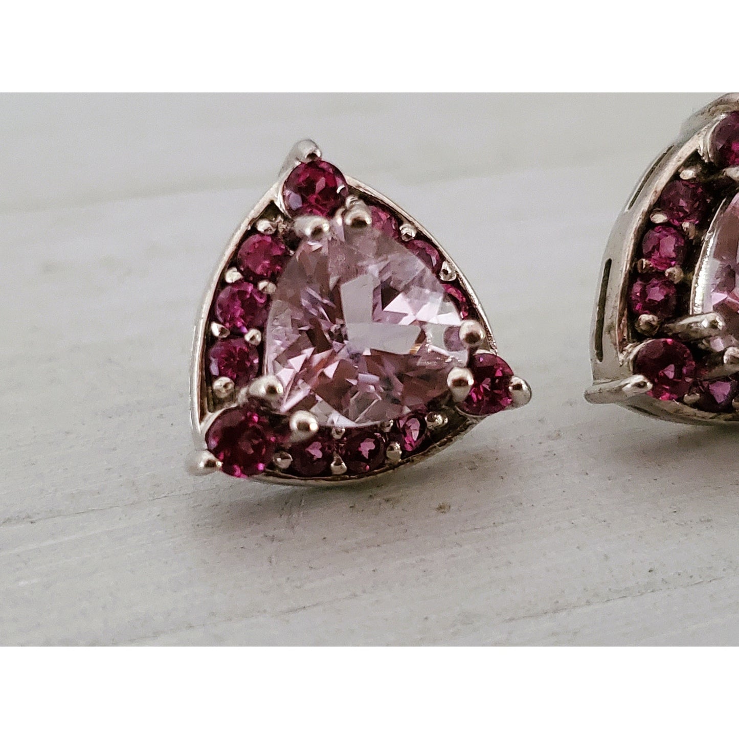 Lavendar Sterling Silver Stud Earrings