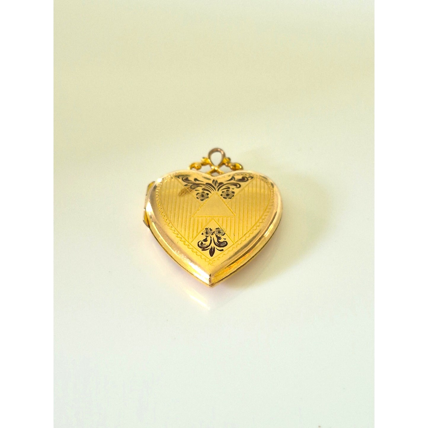 Vintage Gold Filled Shield Heart Locket