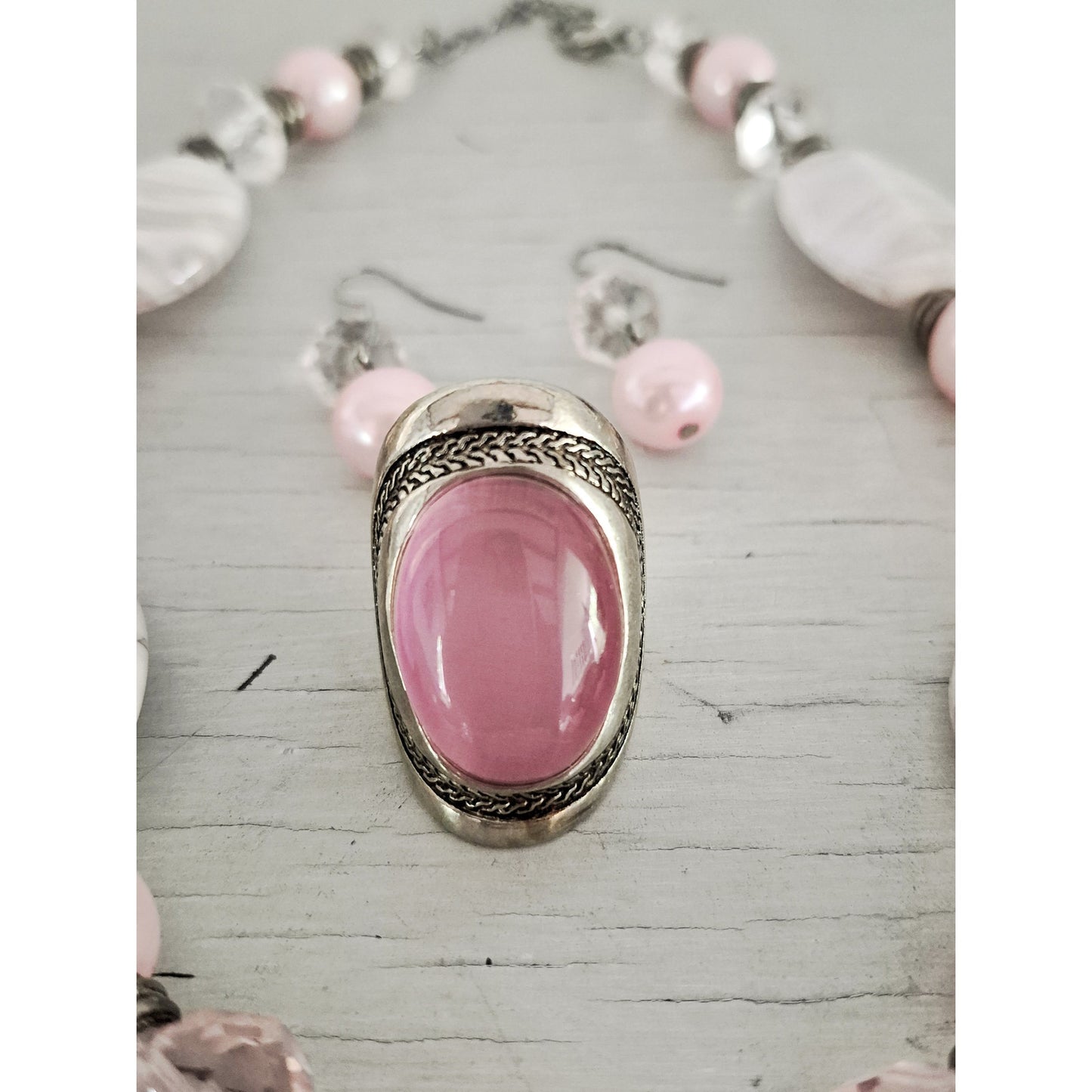Vintage Pink Jewelry Set