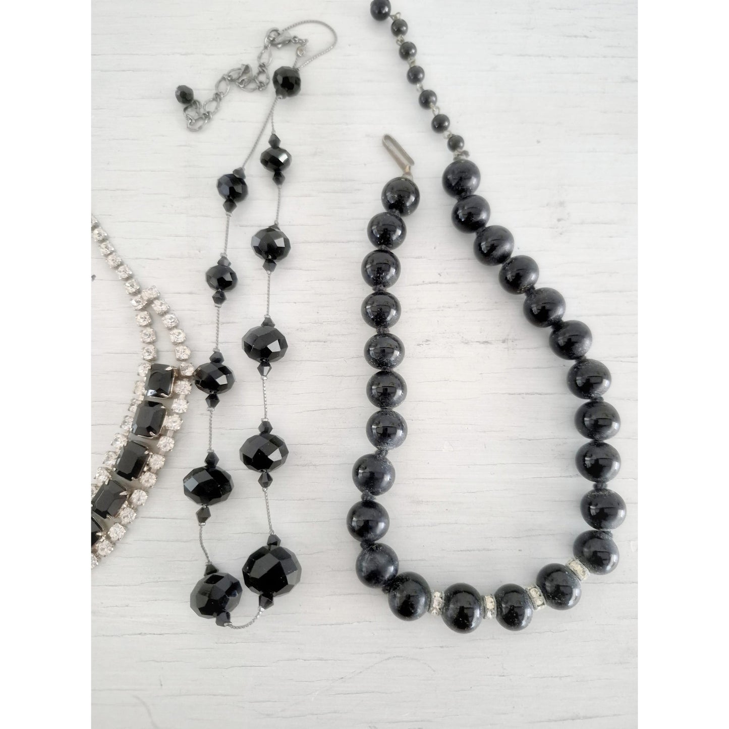 Vintage to Modern Black and Silver Jewelry Lot