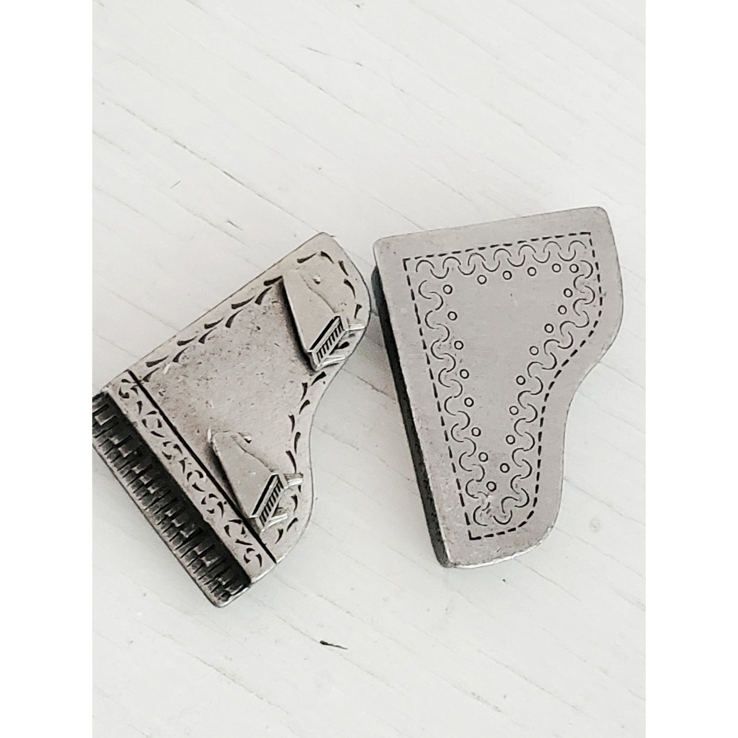 Vintage Pewter Torino Grand Piano Earring Trinket and Brooch Set