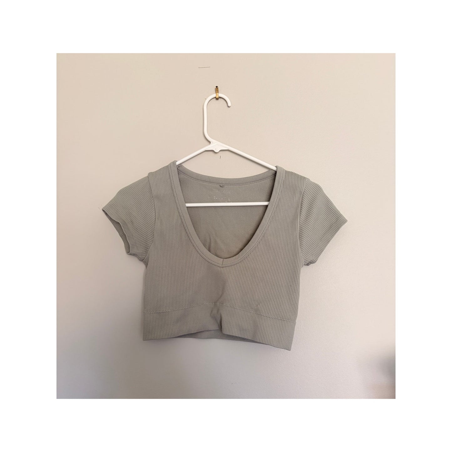 Garage Sage Green Crop Top