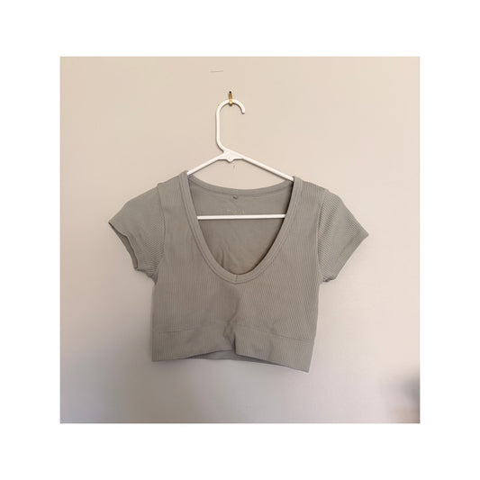 Garage Sage Green Crop Top