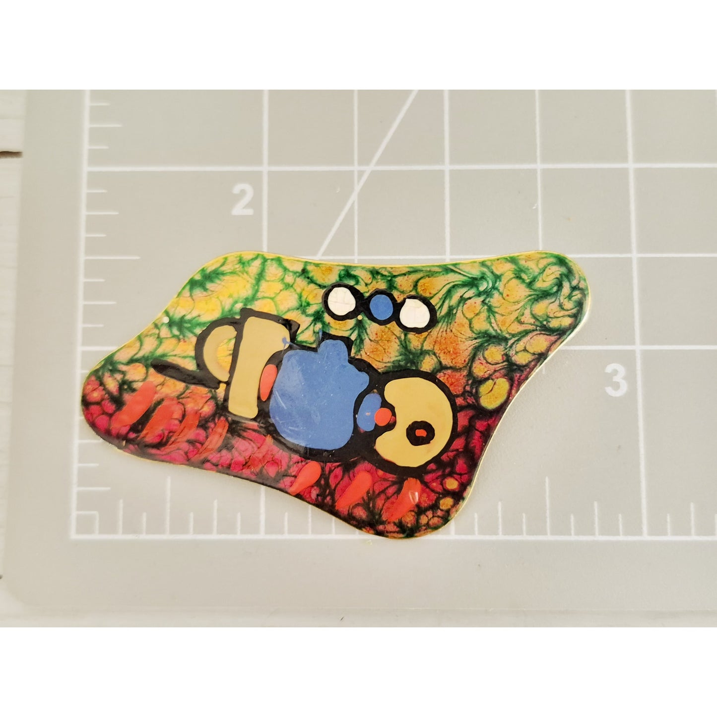 Vintage West Germany Abstract Enamel Pin Brooch