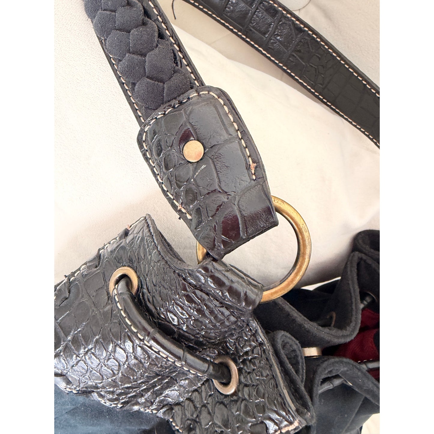 Vintage Black Leather Bag