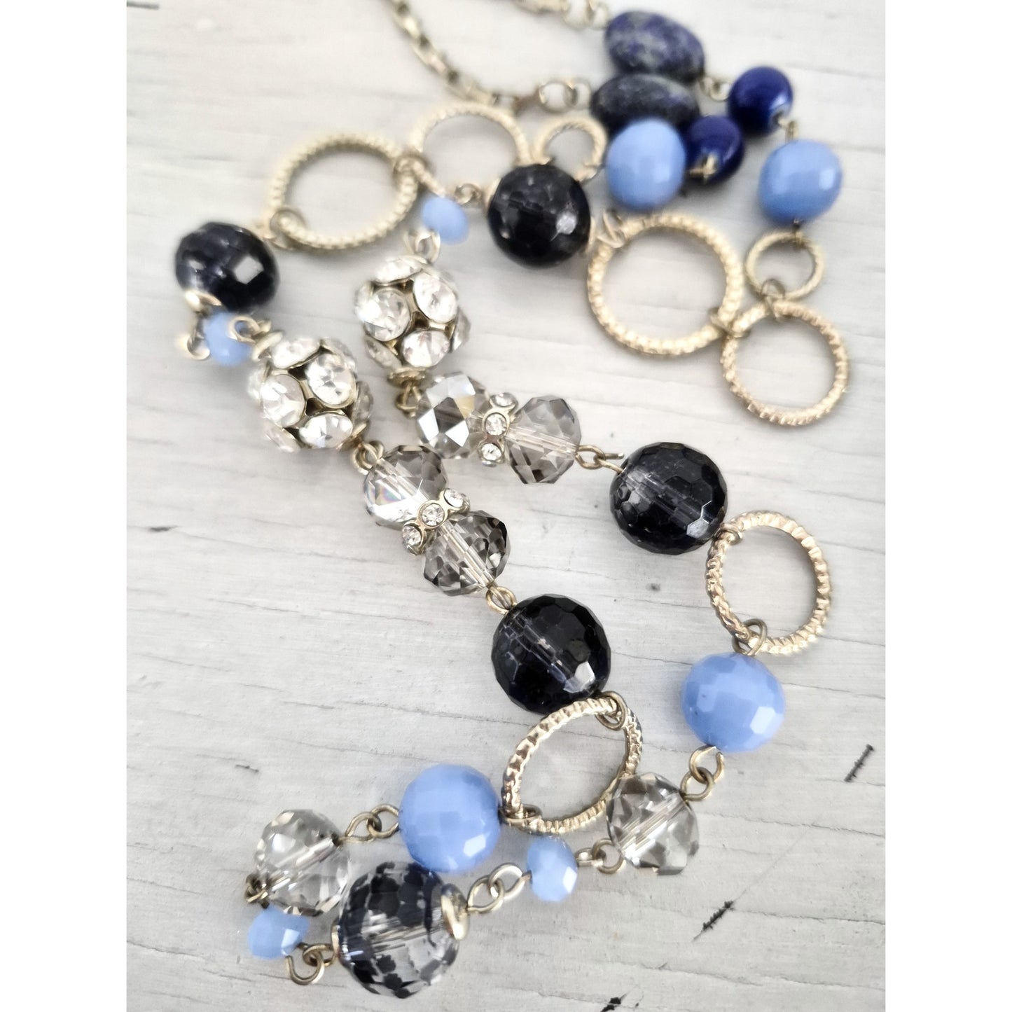 Blue-tone Costume Necklaces Lot of 2