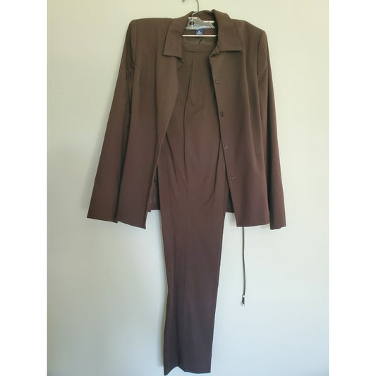 Vintage Ann Taylor Brown Petite Matching Set