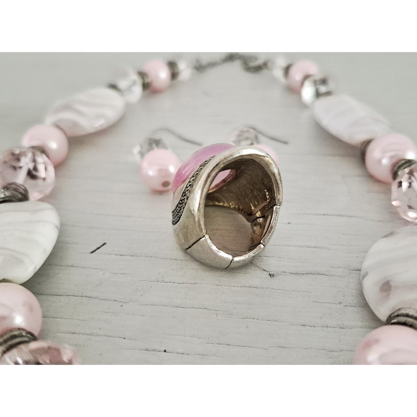 Vintage Pink Jewelry Set