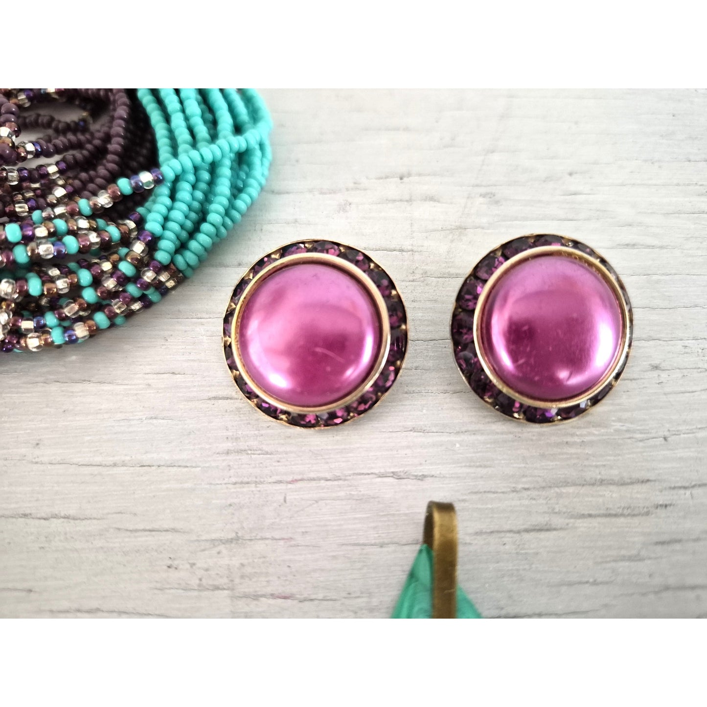 Southwestern Turquoise Blue and Purple Jewelry Set