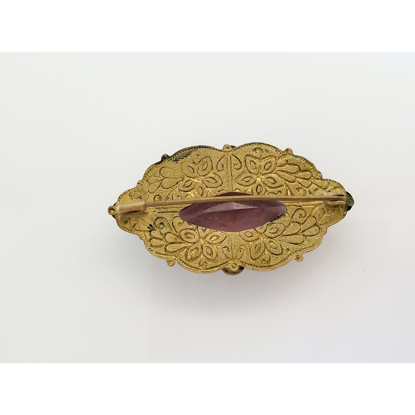 Vintage Purple Stone Brooch