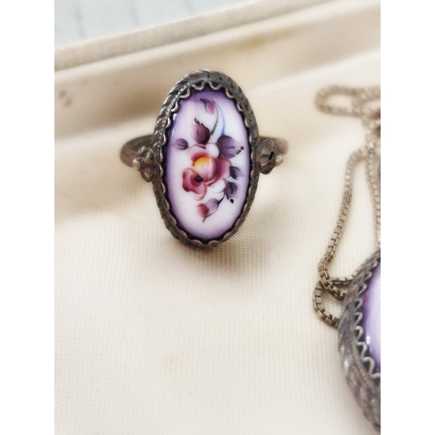 Vintage Rostov Finift Reversible Jewelry Set